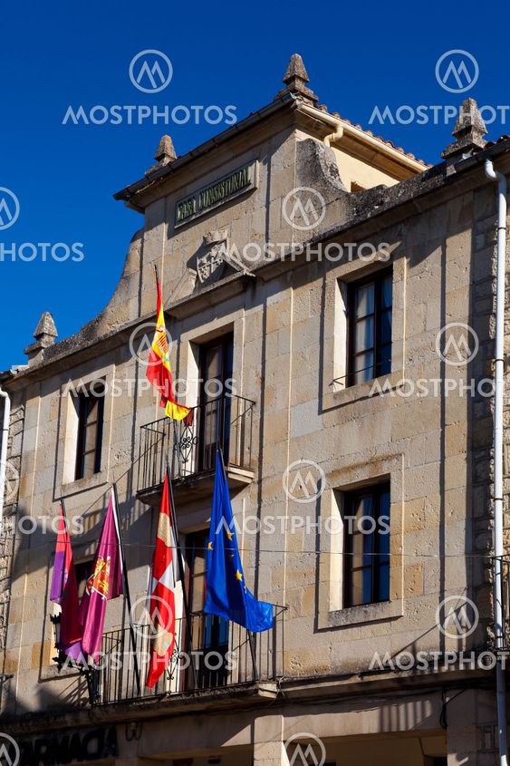 City hall of Santo Domingo de Silos, Burgos, Castilla y Leon, Spain
