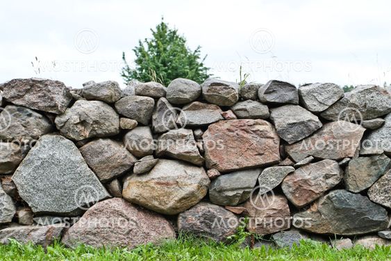 Stone wall in the countryside