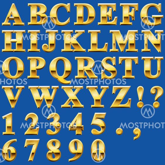Gold Metal Letters