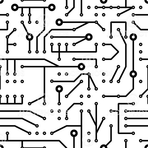 printed circuit seamless pattern
