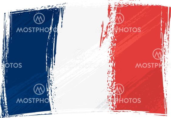 Grunge France flag
