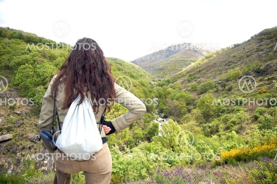 woman wathing the valley river