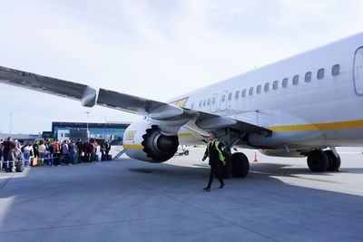 Krakow, Poland - May 22, 2023: Ryanair Buzz Boeing 737...