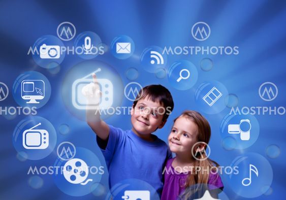 Kids accessing modern entertainment applications from the cloud