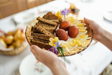 Traditional Easter breakfast food in Lithuania....