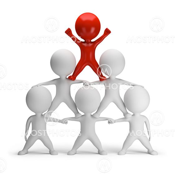3d small people - pyramid of success