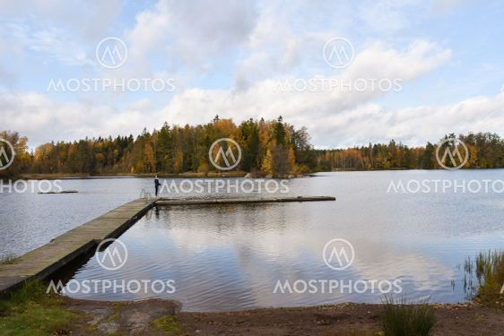 Idylliskt vid Hornsö badplats i Småland
