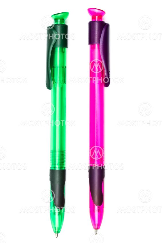 Colorful ballpoint pens