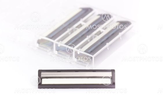 Bladed Razor Heads Set on the white background