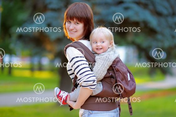 Young mother with her toddler child