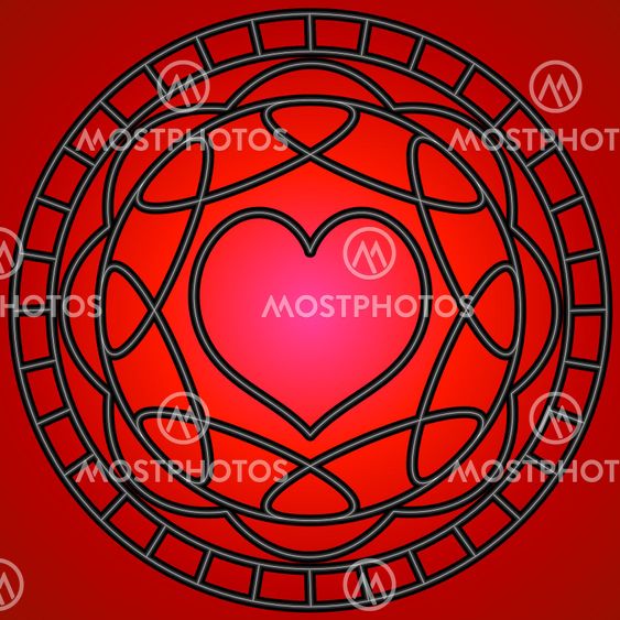 Red Heart & Swirls