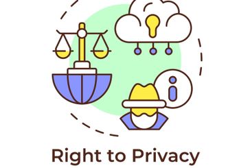 Privacy right multi color concept icon