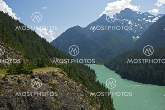 Diablo Lake Cascades Mountains