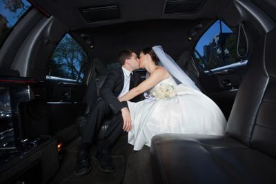 Wedding Couple Kissing Each Other