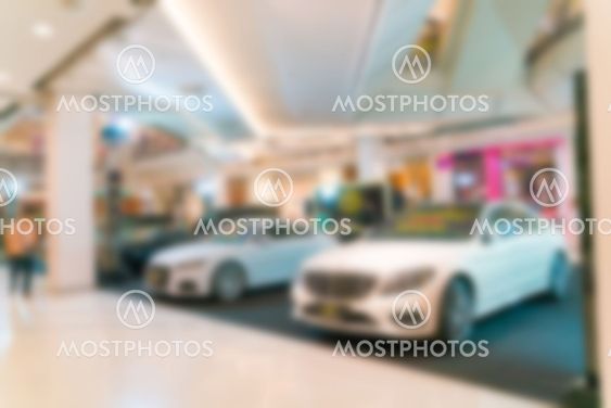Abstract blurred photo of motor show