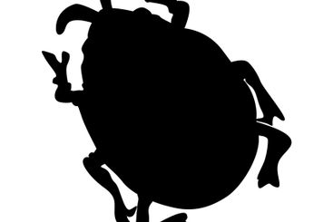 Bug silhouette isolated on white background.