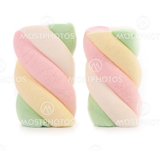 Marshmallows. Different color. Close up.