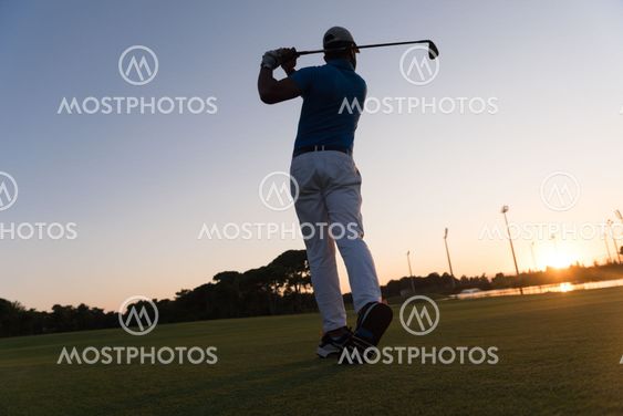 golfer hitting long shot