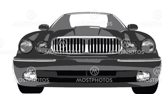 Vector vehicle jaguar over white