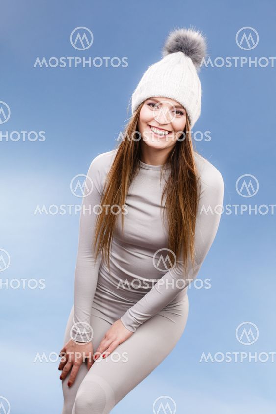 woman in thermal underwear