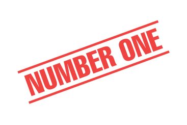 Number 1 Letter Rubber Stamp Vector Template