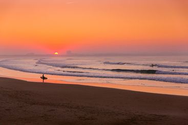 Surfer on the beach
