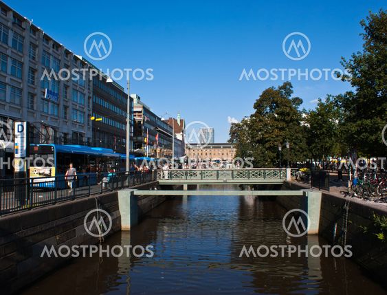 Stora Hamnkanalen vid Brunnsparken.