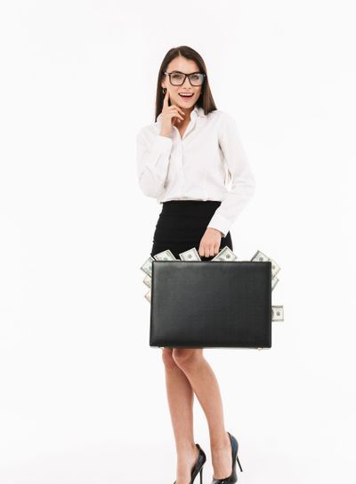 Full length portrait of an attractive young businesswoman