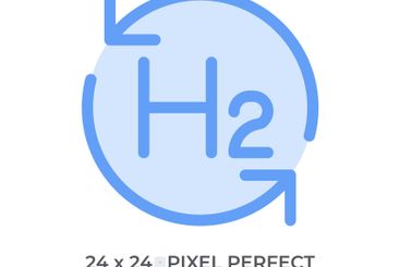 Hydrogen recycling duotone color ui icon