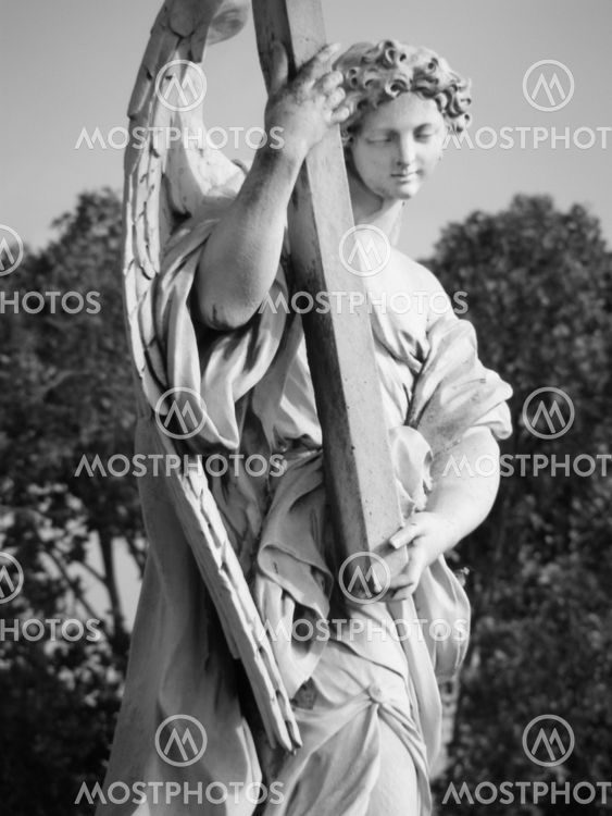 Statue on Bridge to Castel Satnt'Angelo, Rome