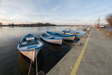 Sunset view of the port of Sozopol, Bulgaria