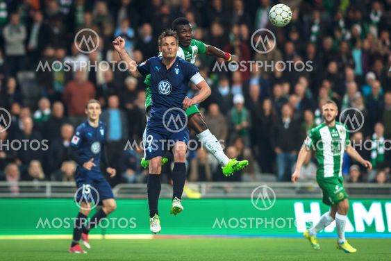 Markus Rosenberg in a duel at the match between Hammarby...