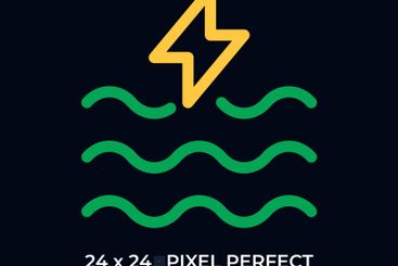 Wave power dark color line ui icon