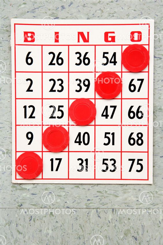 Winning bingo card.