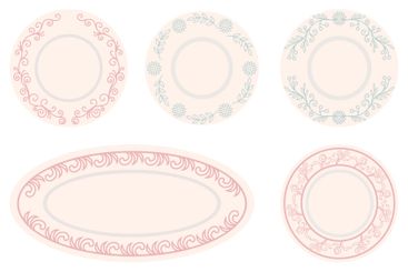 Set of dishes and plates, interior decoration. Porcelain...