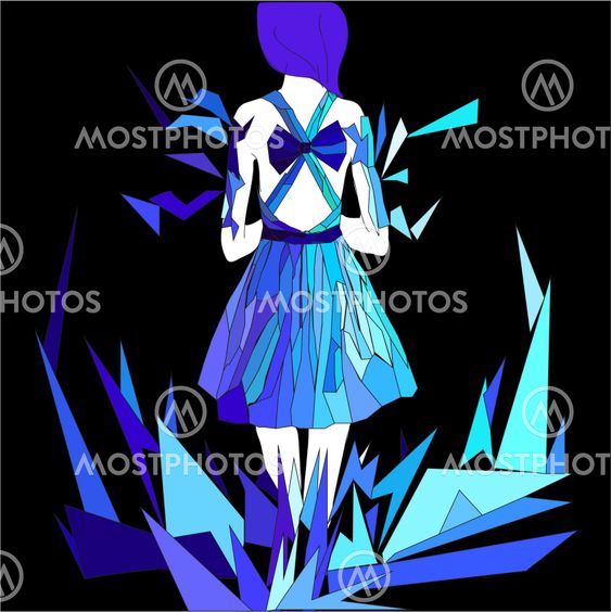 Hand-drawn elegant dress in vector