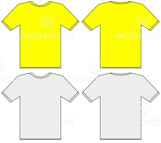 Unisex t-shirt template. Front and back. illustration
