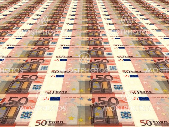 Euro background. Fifty euros.