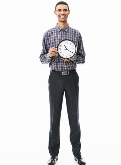 Full length portrait of a happy young man