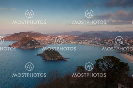 Panoramic of San Sebastian, Gipuzkoa, Spain