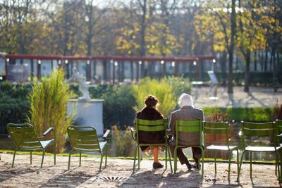 Mature romantic loving couple 