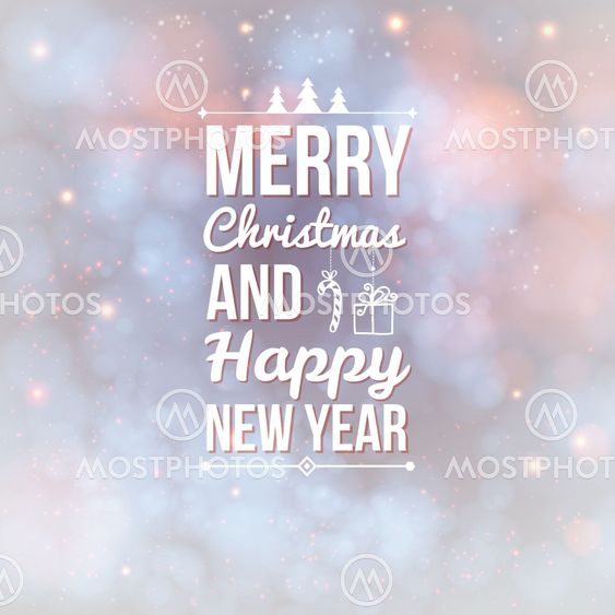 Merry Christmas and Happy new year card.