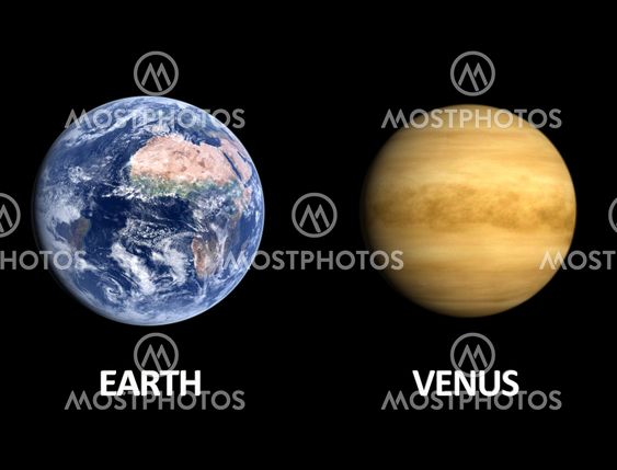 Planets Earth and Venus