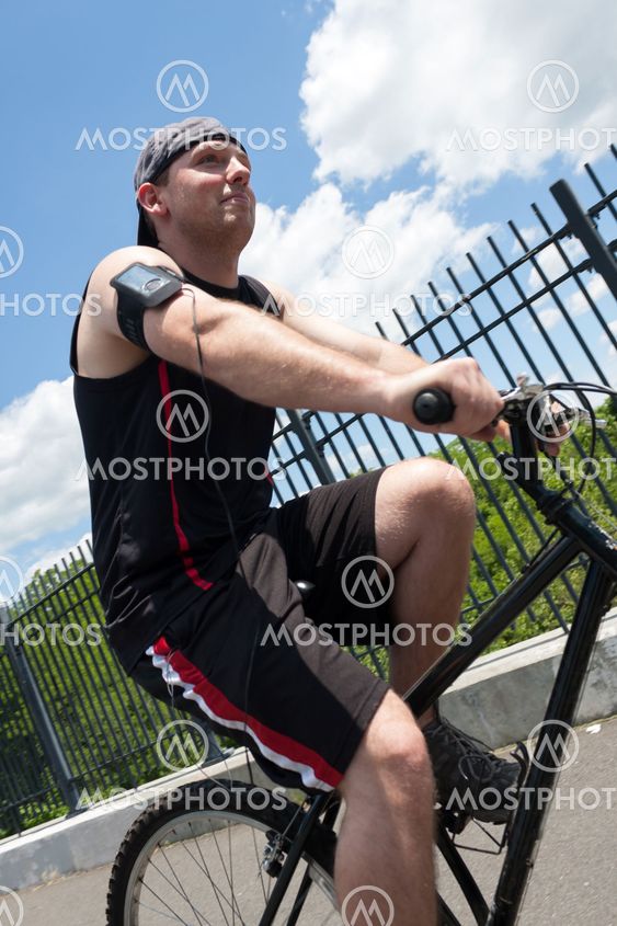 Man Riding a Bike