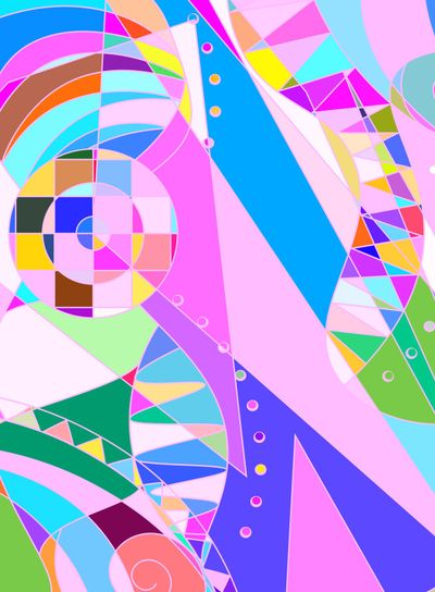 colored background image of the abstract pink clutter