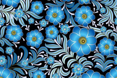 abstract vintage seamless floral ornament