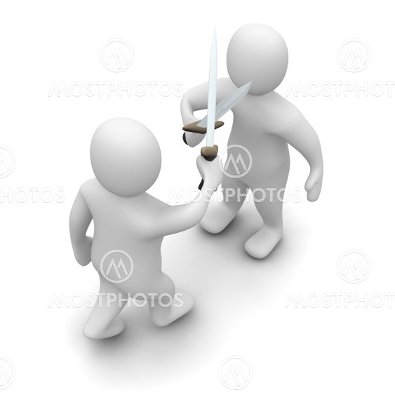 Fighting with swords