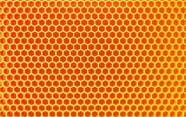 Yellow honeycomb structure pattern background. Food and...