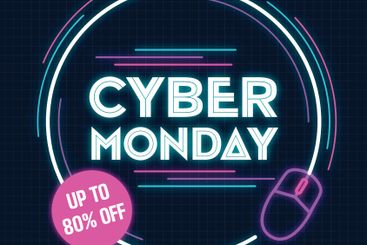 Flat deisgn cyber monday concept