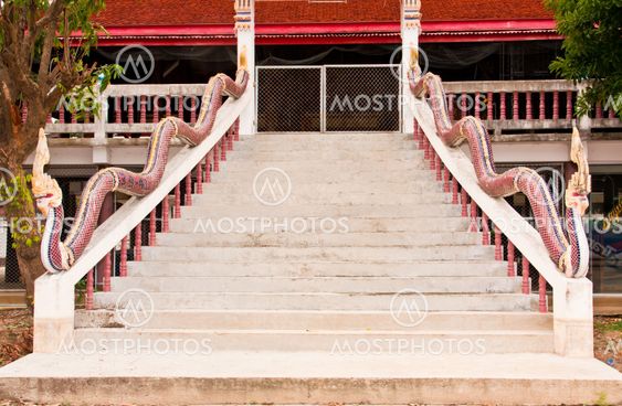 Multicolored stairs.